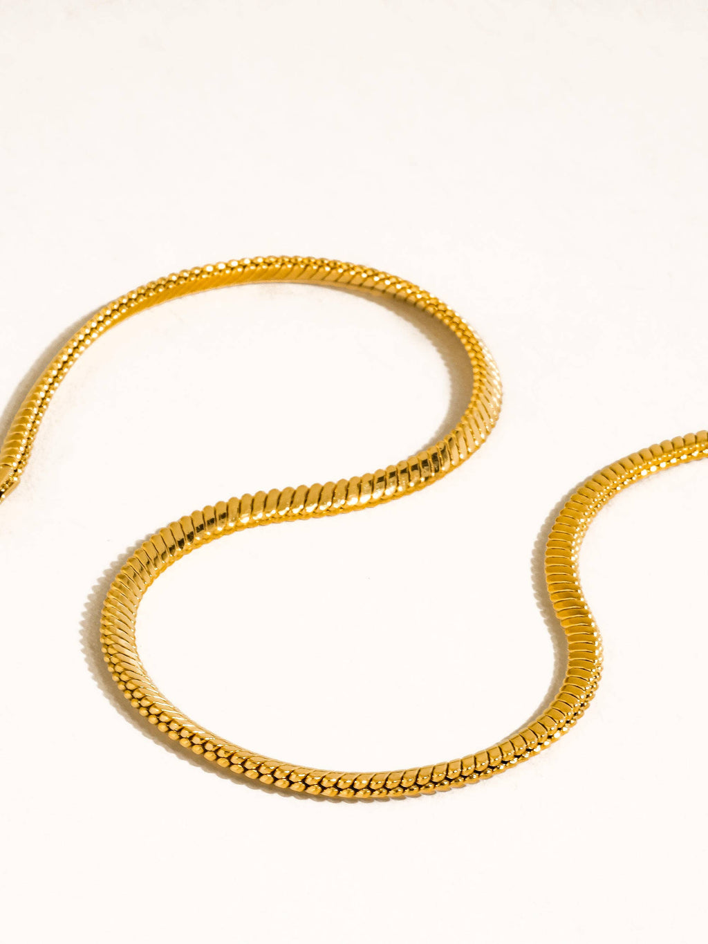 Papillon Non-Tarnish Classic Snake Chain Necklace - 18K Gold